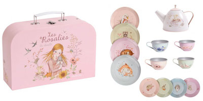 Valise dinette thé Les Rosalies Moulin Roty